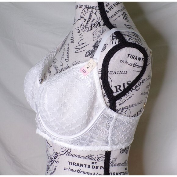 🆕ETAM Jewel Classique Underwire Full Lace Bra 34E White - Picture 4 of 5